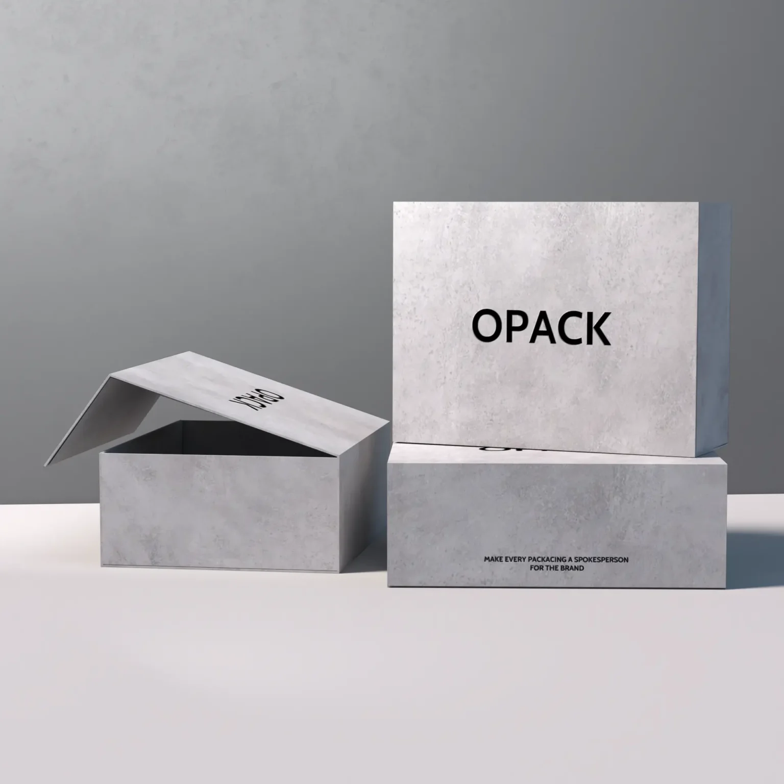 Artistic Paper with logo Embossed Folding Gift Box