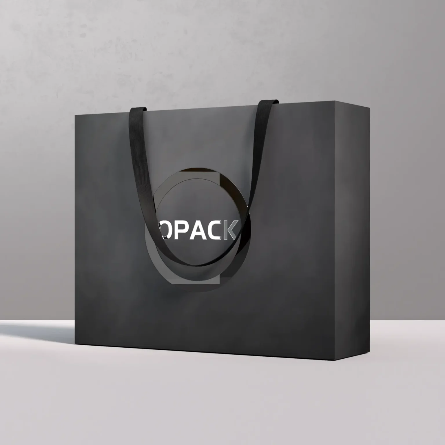 Black Board with Logo Hot Silver Stamping and UV Clothing Shopping Bag