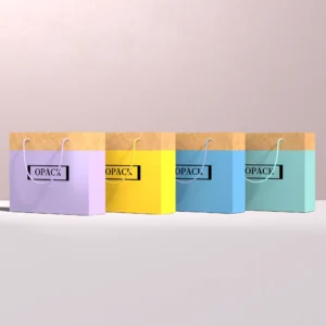 Cool Tone Macaron series of Kraft Paper Shopping Bag