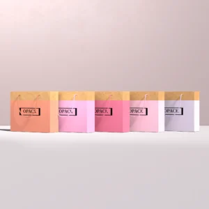 Warm Tone Macaron series of Kraft Paper Shopping Bag