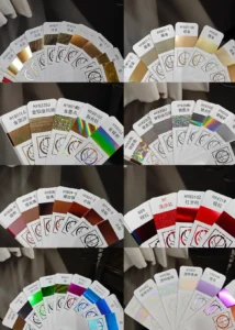 Different color for hot stamping