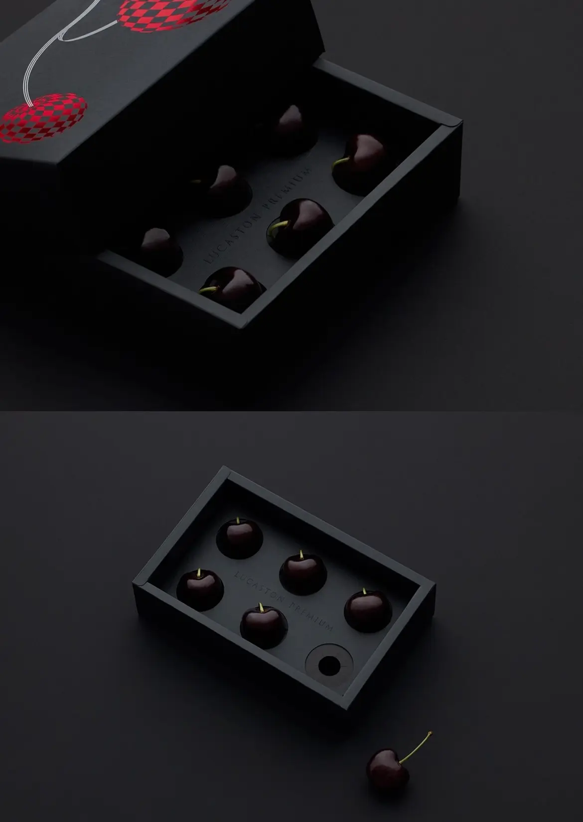 Lid and Base Gift Box with Cherry