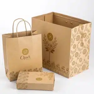 embossed border with centralized foil logo