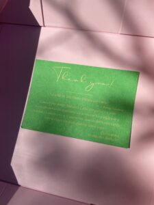 Thank you Card of Clothes Brand