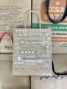 Eco-friendly kraft paper bag with printing logo design