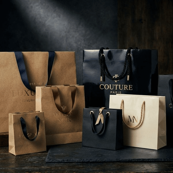 Luxury paper shopping bags — premium finishes