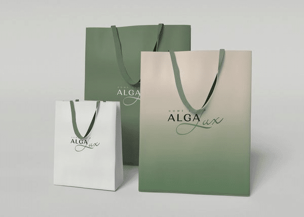 Minimalist paper shopping bags — clean and simple