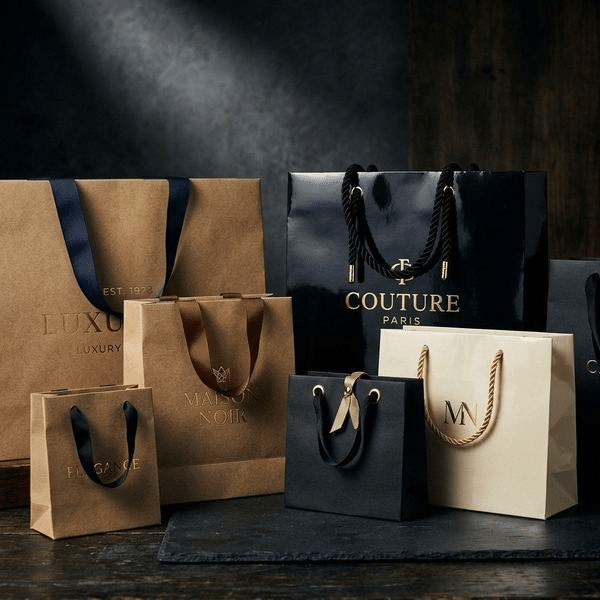 Luxury paper shopping bags collection