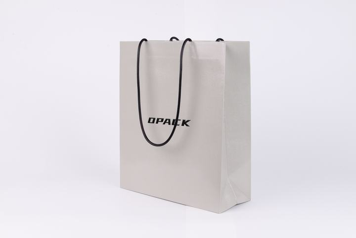 Twisted rope handle specialty paper shopping bag