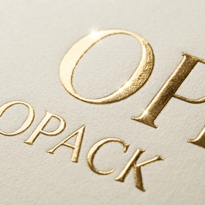 Gold foil stamping craft sample