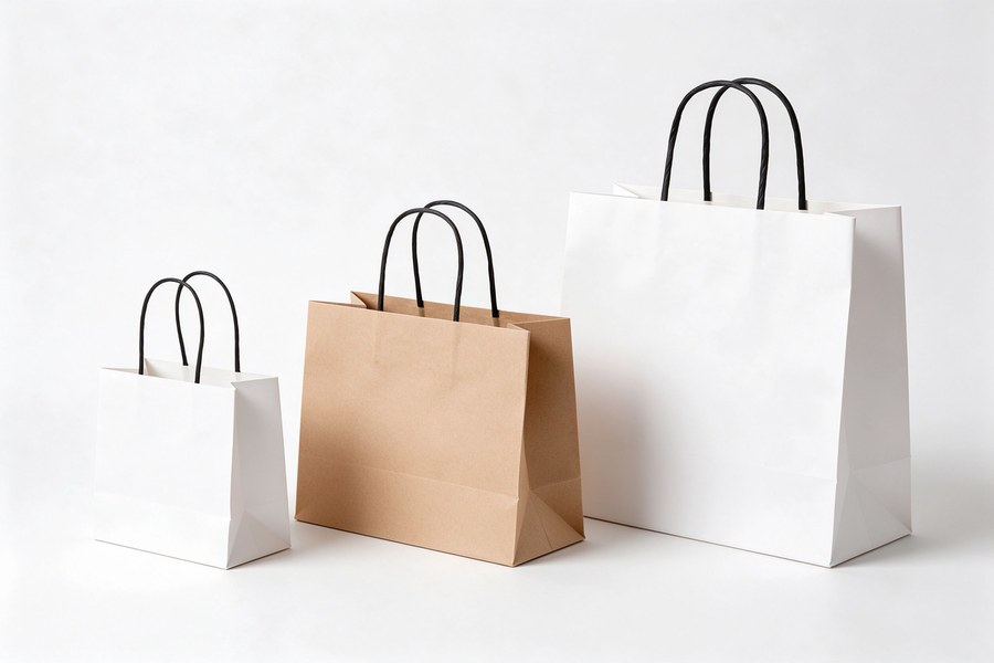Bag size and structure — width, height, gusset options for minimalist paper bags