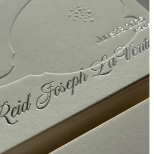 Gravure and Hot silver stamping