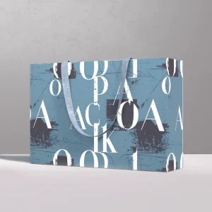 Ivory Board Paper with 2c Printing Clothing Shopping Bag