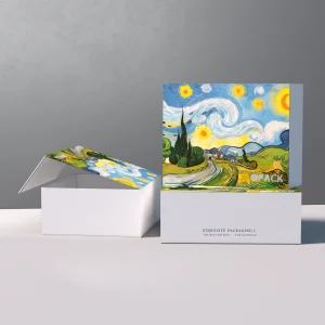 4c Printing and Die-Cutting Logo Van Gogh Countryside Lane Magnetic Folding Gift Box